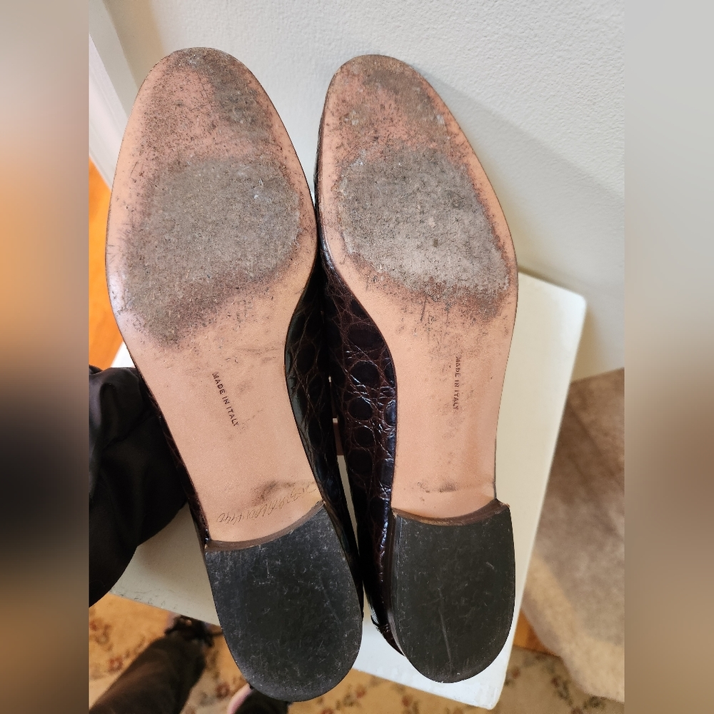 Vintage Salvatore Ferragamo 7.5 2AA patent flats - Picture 4 of 5
